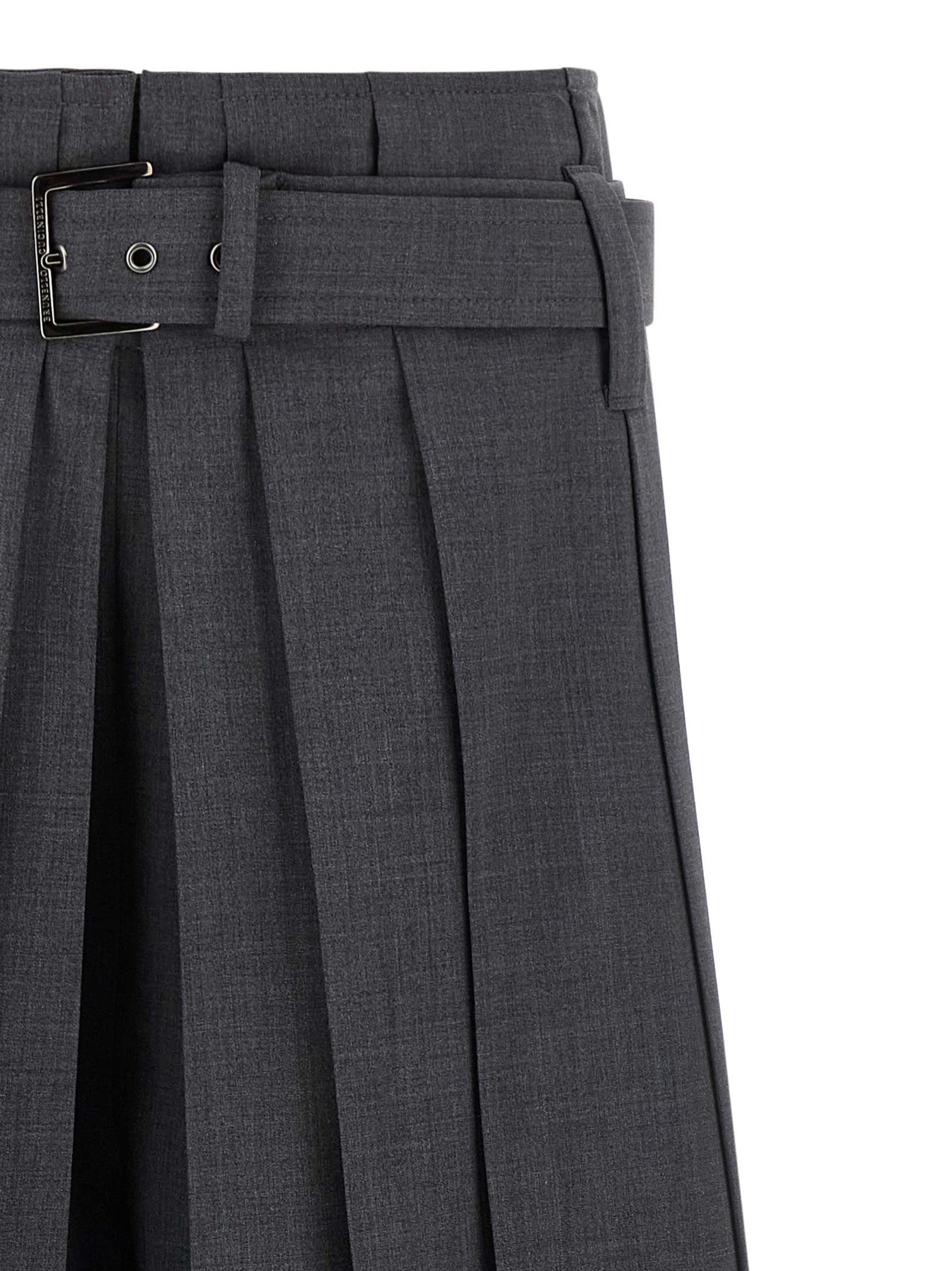 Brunello Cucinelli Gray Virgin Wool Bermuda Shorts - Timeless Elegance