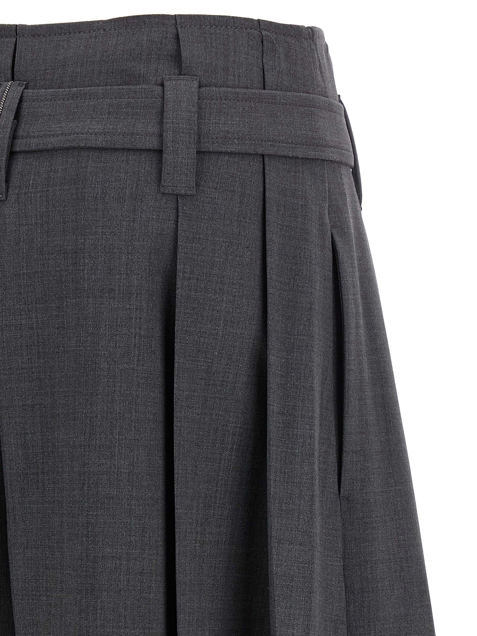 Brunello Cucinelli Gray Virgin Wool Bermuda Shorts - Timeless Luxury