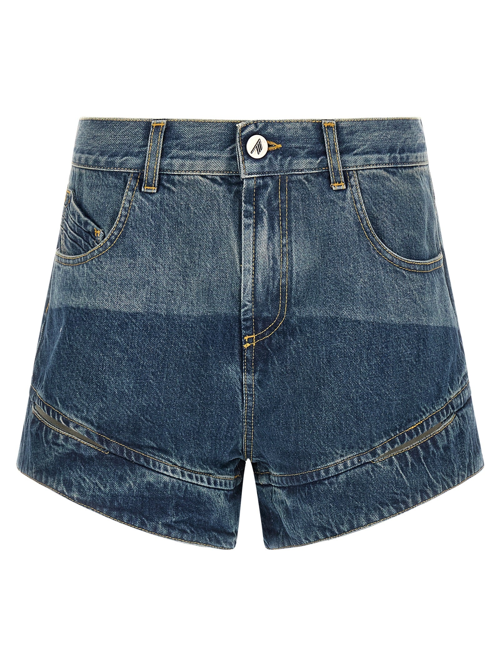 Indulge in the allure of The Attico Blue Cotton Bermuda Shorts, where Italian craftsmanship meets contemporary elegance, redefining luxury for the discerning individual.