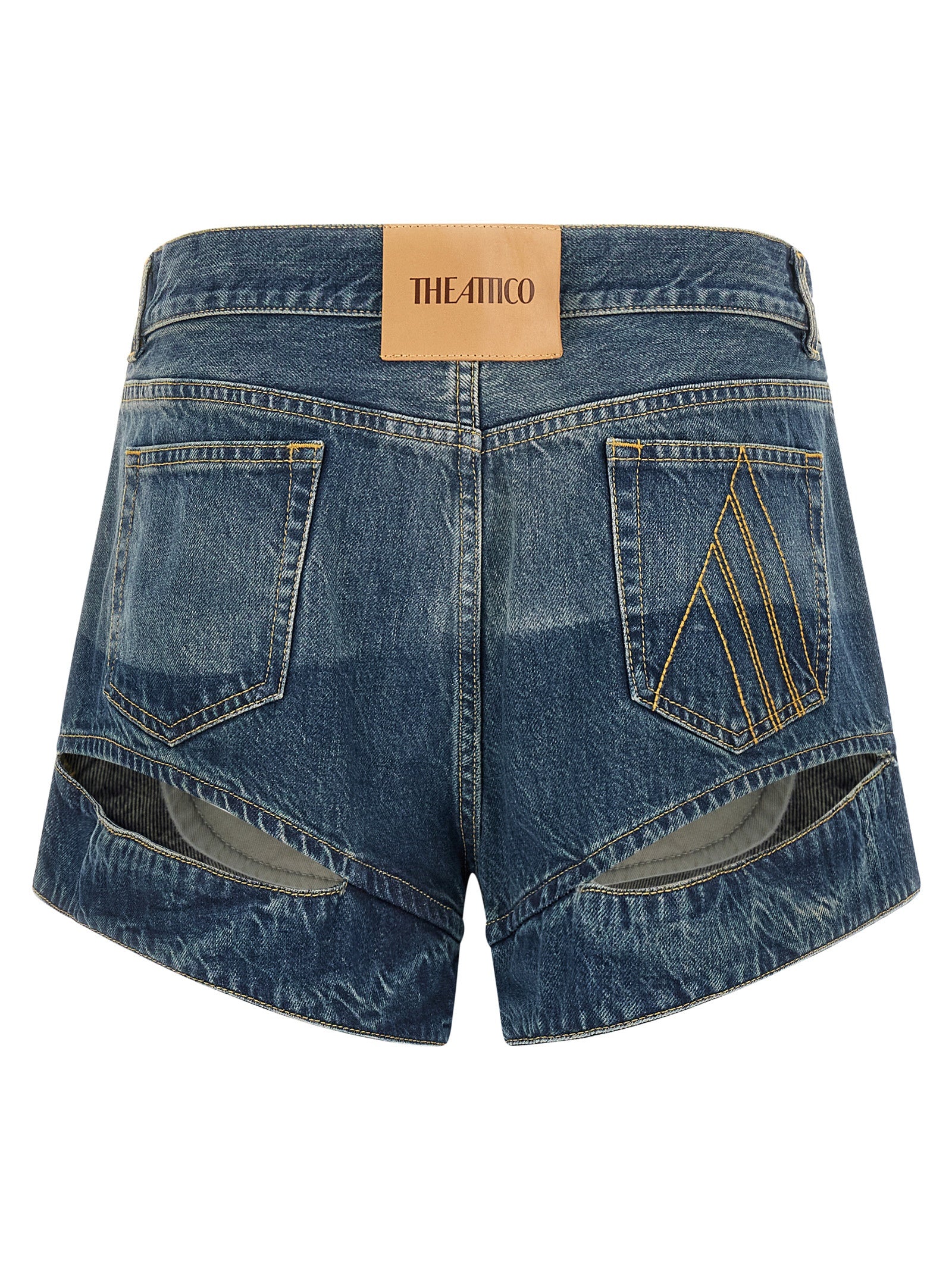 Elevate your wardrobe with The Attico Blue Cotton Bermuda Shorts, a masterpiece of Italian craftsmanship, blending luxury and contemporary elegance for the discerning individual.