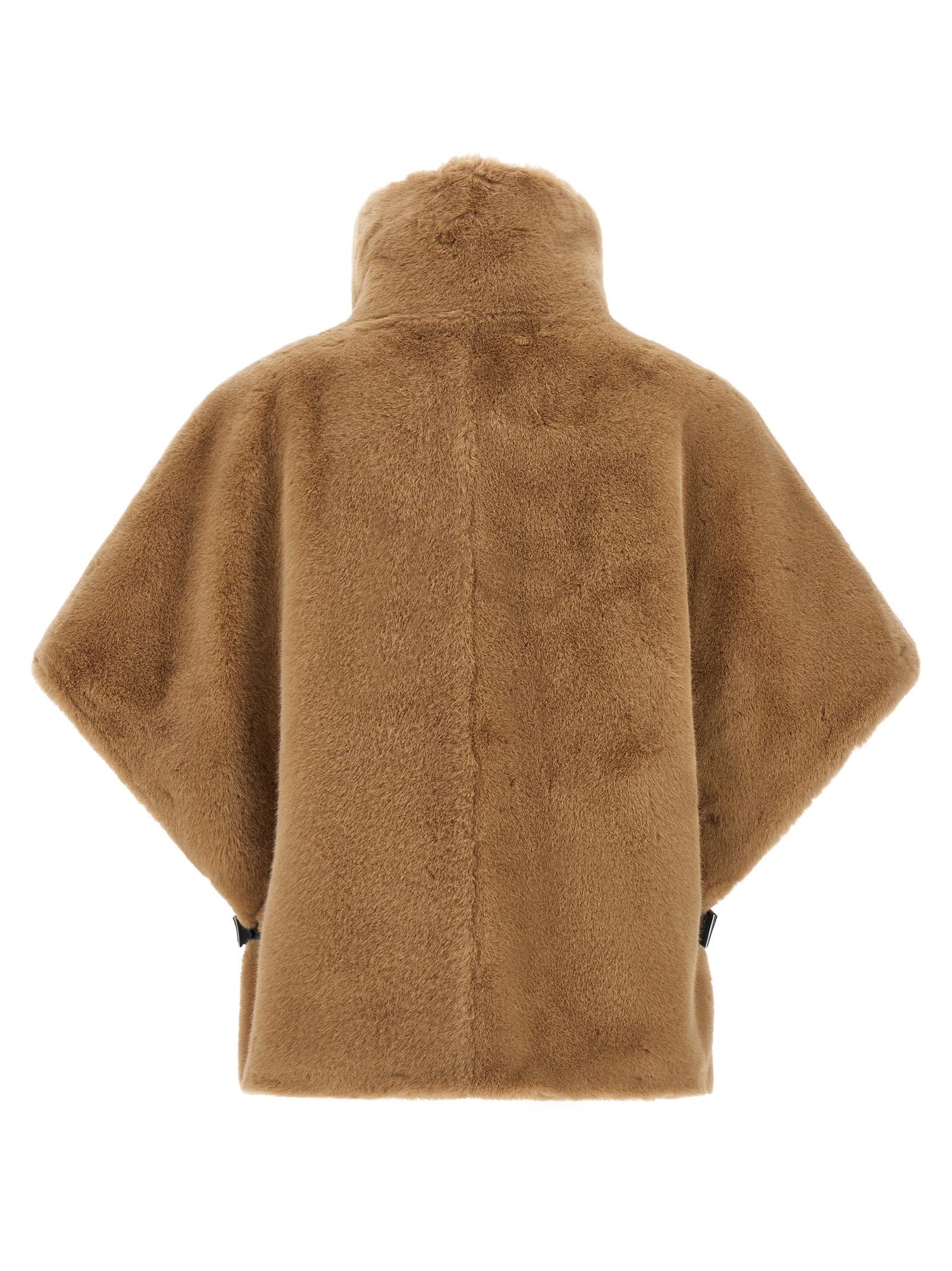 Indulge in the PINKO Beige Polyester Coat, a luxurious masterpiece with a structured silhouette and soft fur-effect texture, redefining elegance for the discerning fashionista.