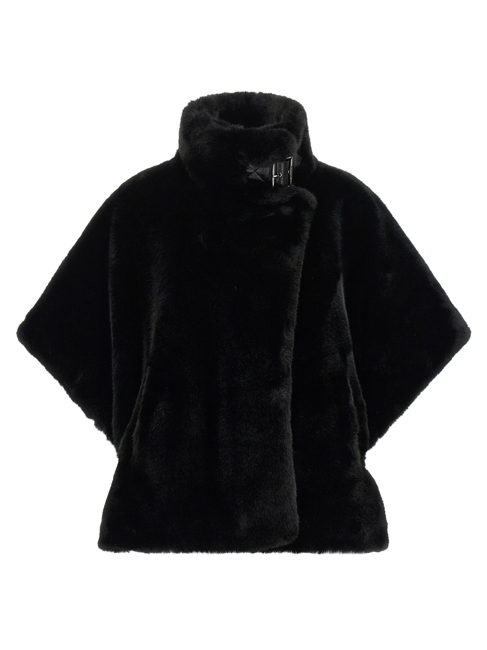 Elevate your style with the PINKO Black Polyester Coat, a luxurious blend of sophistication and bold elegance, perfect for the discerning individual seeking timeless allure.