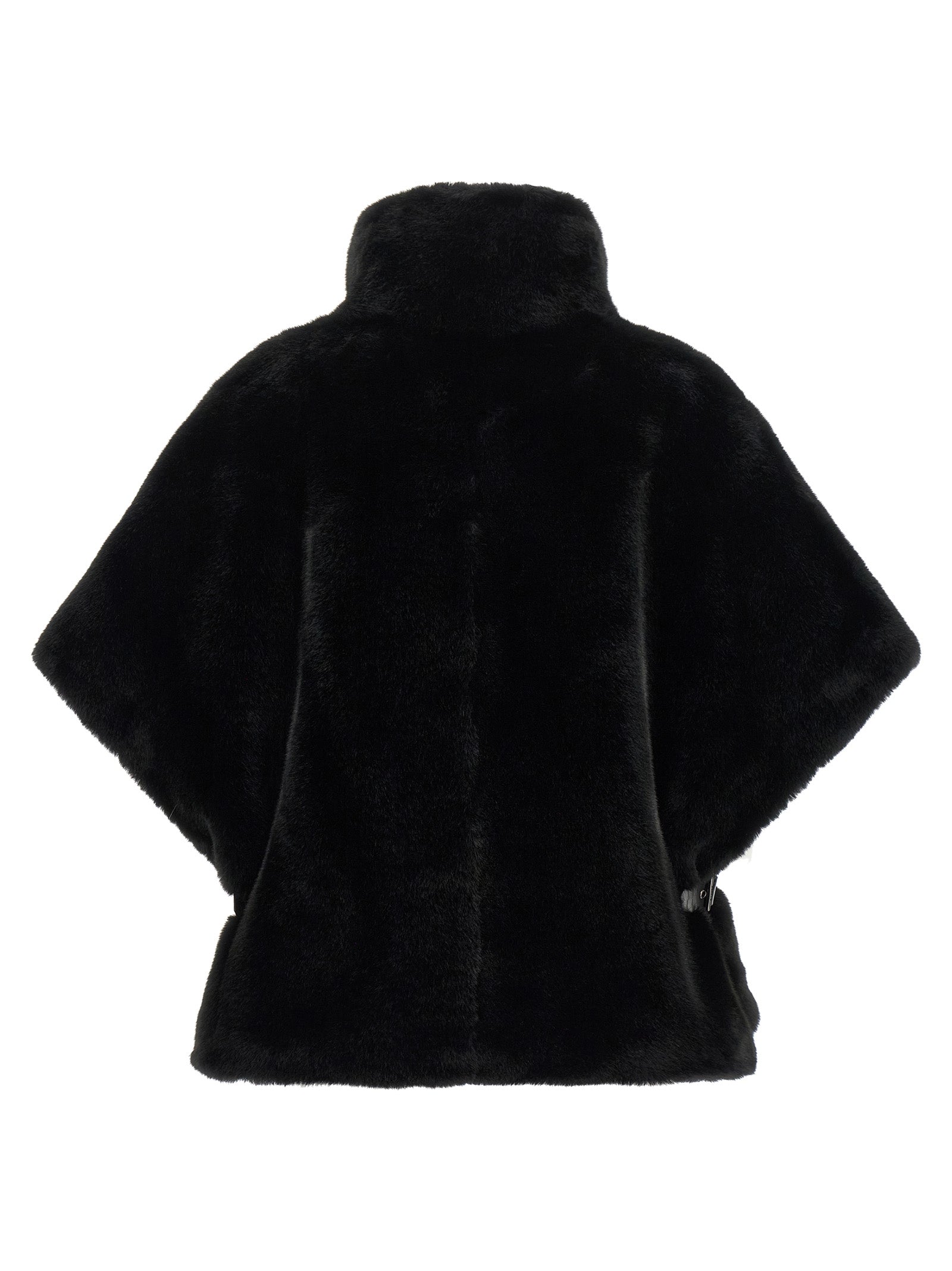 Indulge in the PINKO Black Polyester Coat, a luxurious statement piece crafted from exquisite materials, embodying bold elegance for the discerning individual.