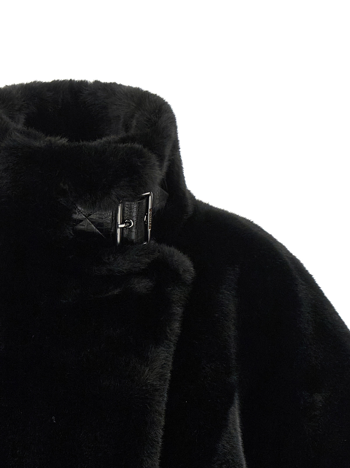 PINKO Black Polyester Coat - Luxury Fashion Statement for All
