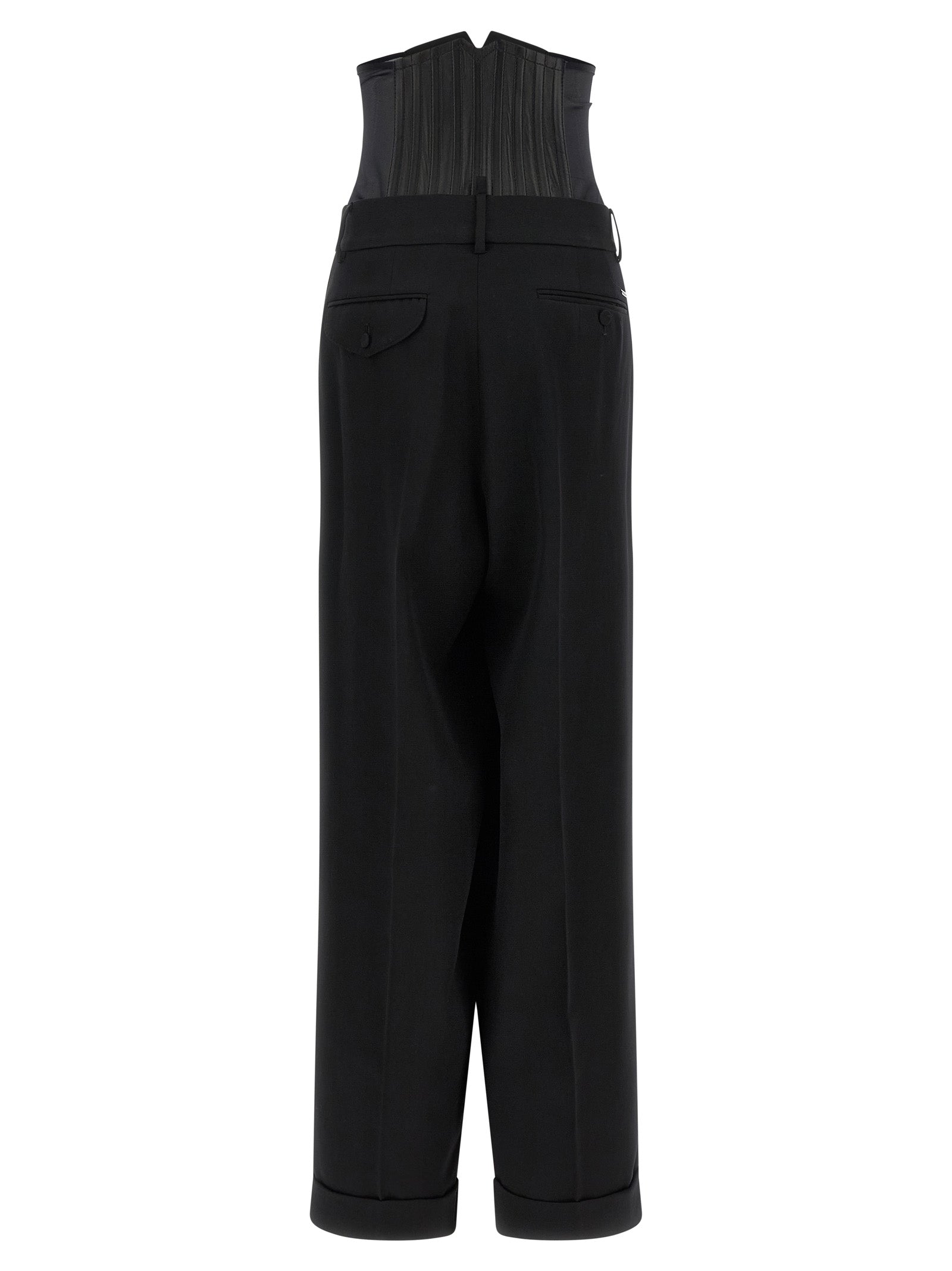 Dsquared² Black Wool Dress Pants