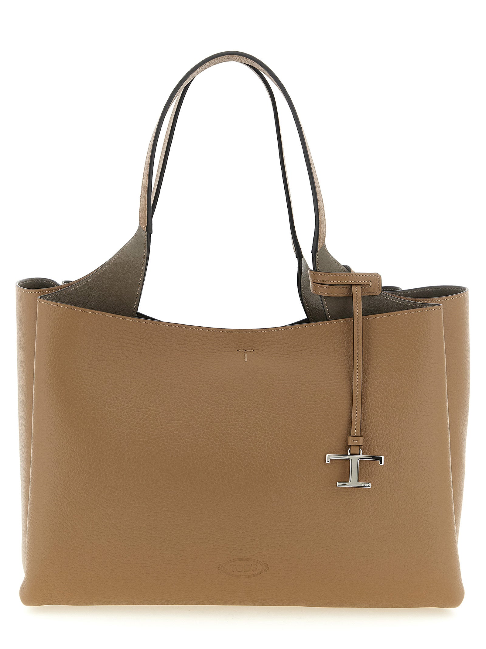 Indulge in the exquisite Tod's Brown Calfskin Tote Bag, a masterpiece of Italian craftsmanship, merging luxury with functionality for the discerning individual.
