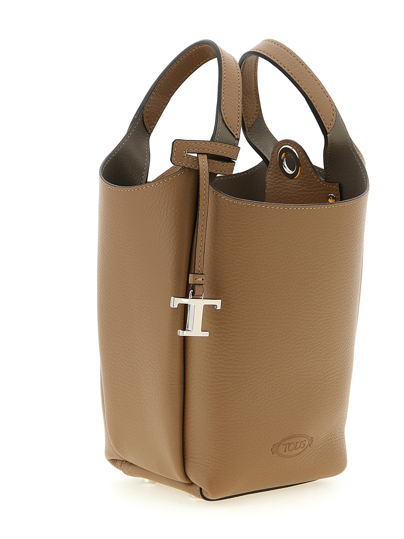 Indulge in the exquisite Tod's Brown Calfskin Handbag, a masterpiece of Italian craftsmanship that embodies timeless luxury and sophistication for discerning individuals.