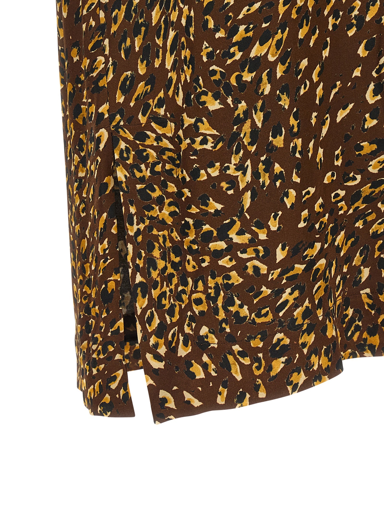 Discover the Twinset Brown Viscose Midi Skirt, a luxurious blend of elegance and bold design, crafted from 100% viscose for an exquisite, fluid silhouette.