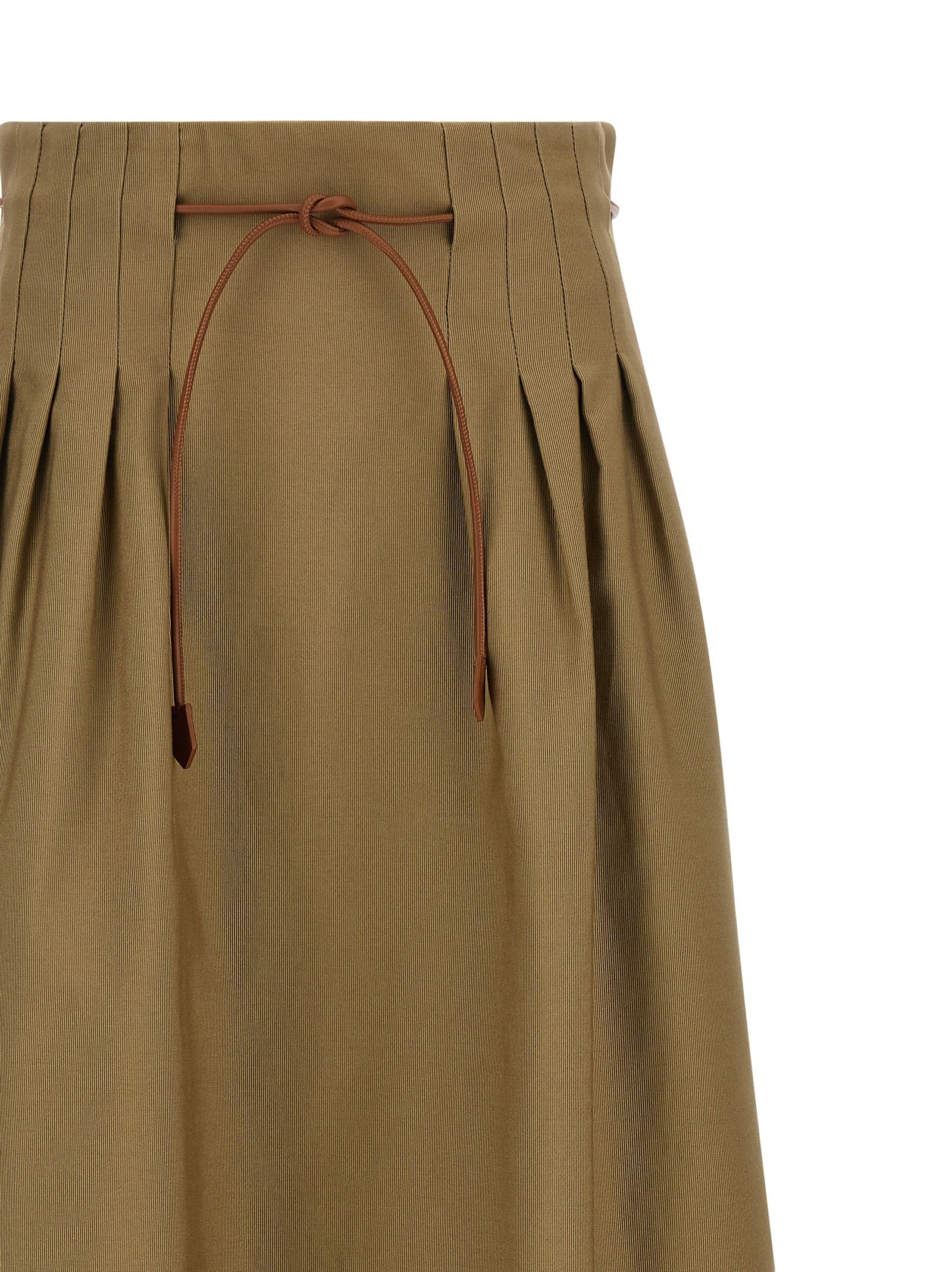 Max Mara Bicolor Cotton Midi Skirt - Timeless Italian Elegance