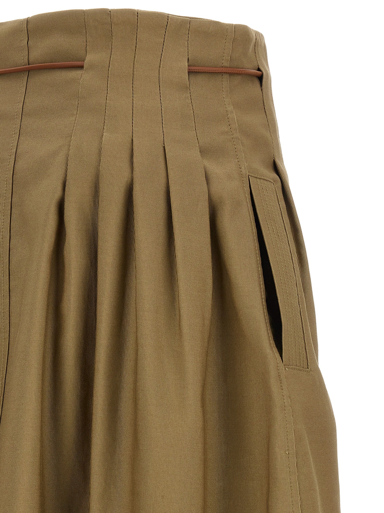 Max Mara Bicolor Cotton Midi Skirt - Timeless Italian Elegance