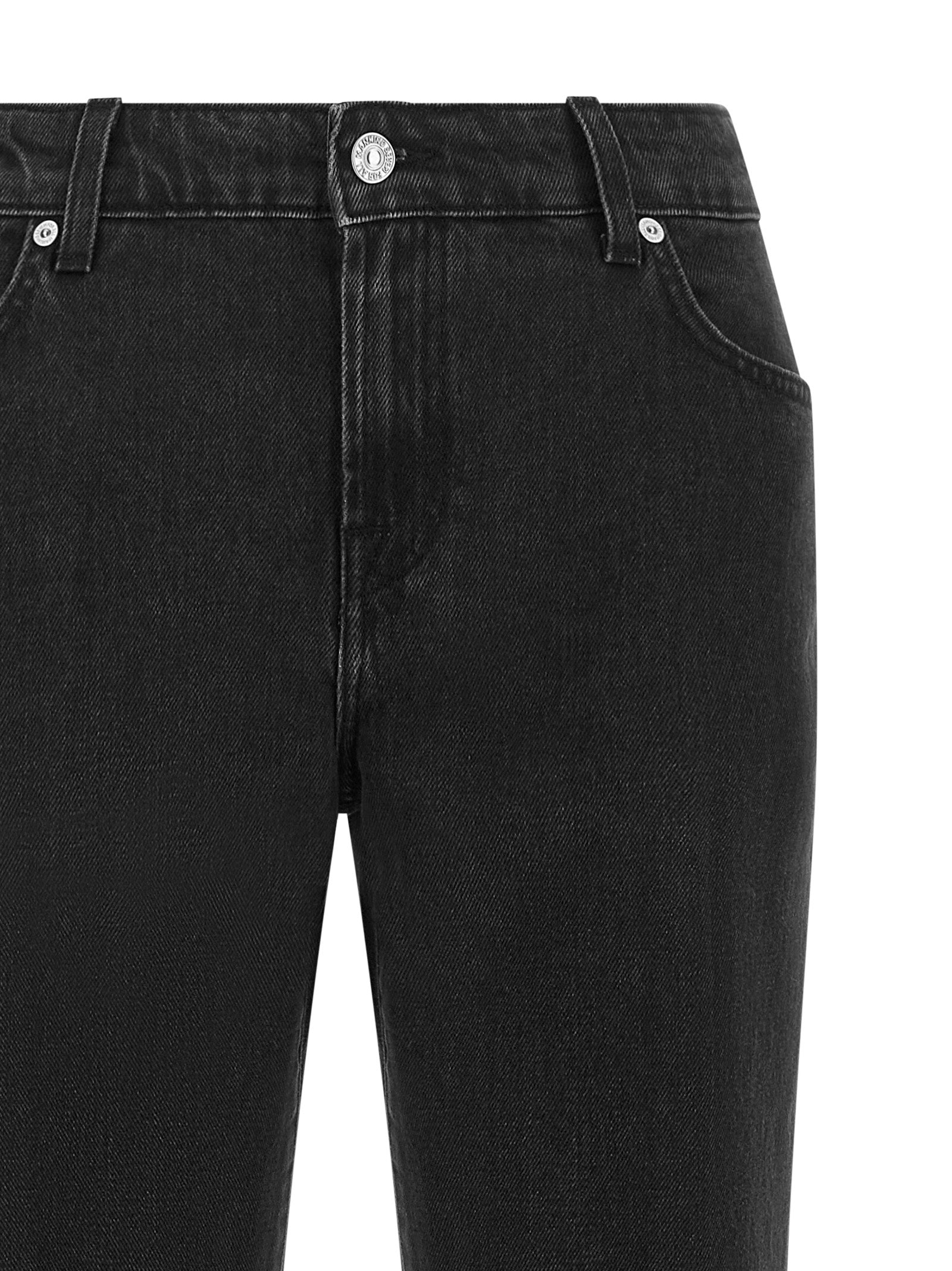 Experience the allure of 7 For All Mankind's Black Cotton Flared Jeans, where exquisite craftsmanship meets timeless elegance for the discerning individual.