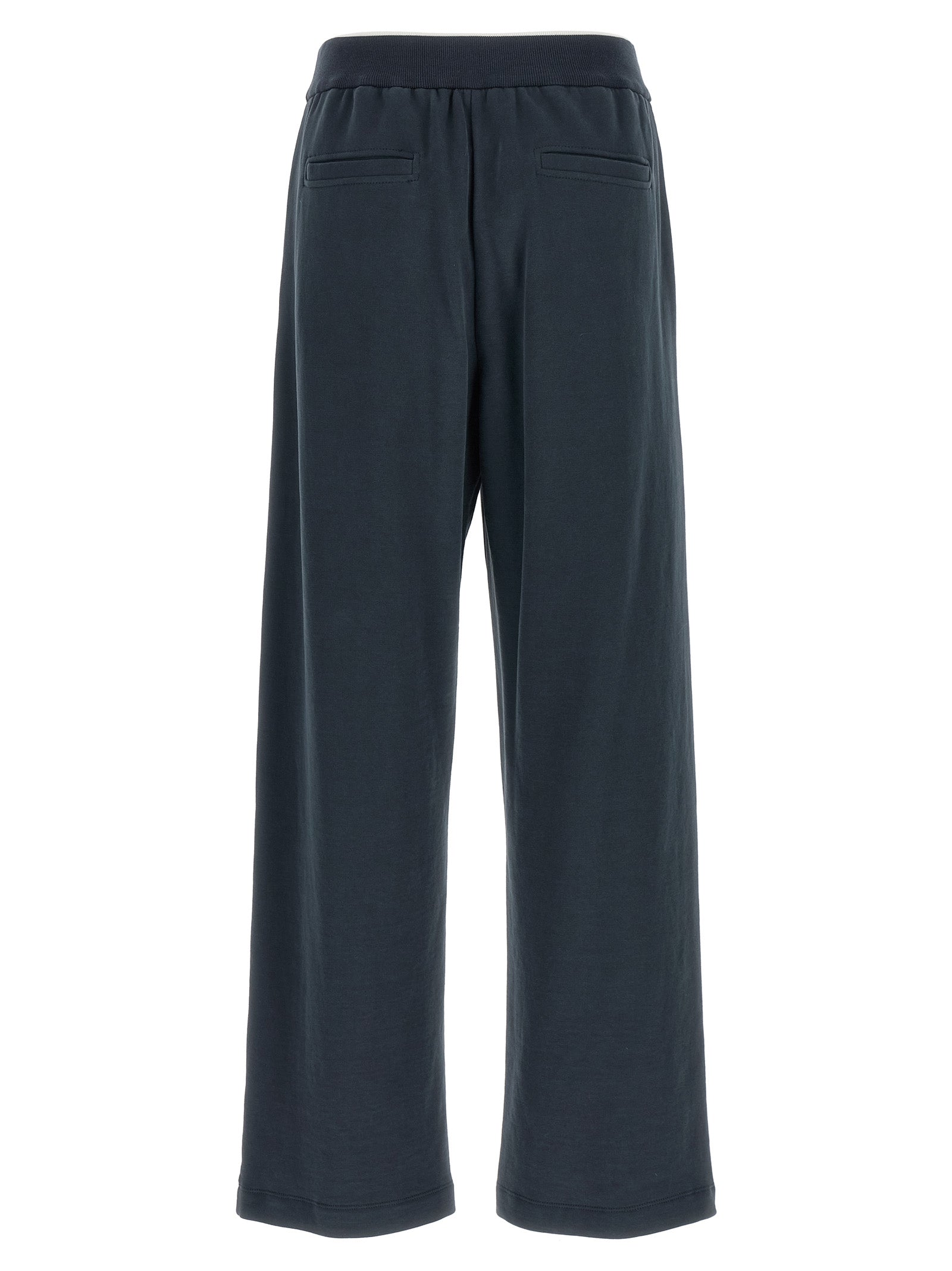 Elevate your leisurewear with Brunello Cucinelli Blue Cotton Joggers, crafted from luxurious cotton for a sophisticated yet relaxed silhouette, perfect for modern elegance.