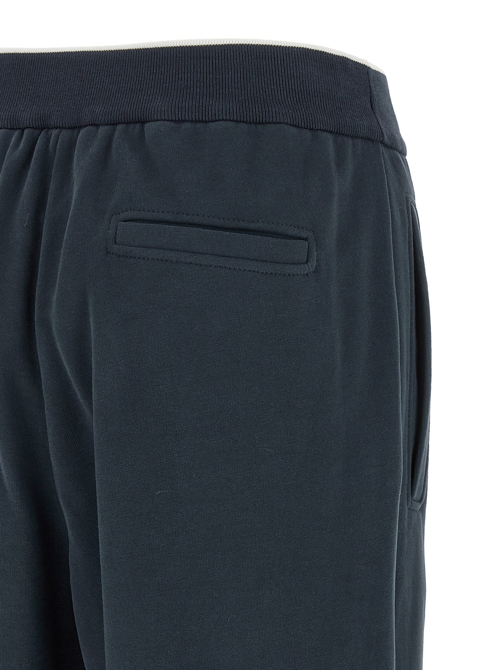 Elevate your leisurewear with Brunello Cucinelli Blue Cotton Joggers, a perfect blend of luxurious craftsmanship and modern elegance, embodying sophistication for every occasion.