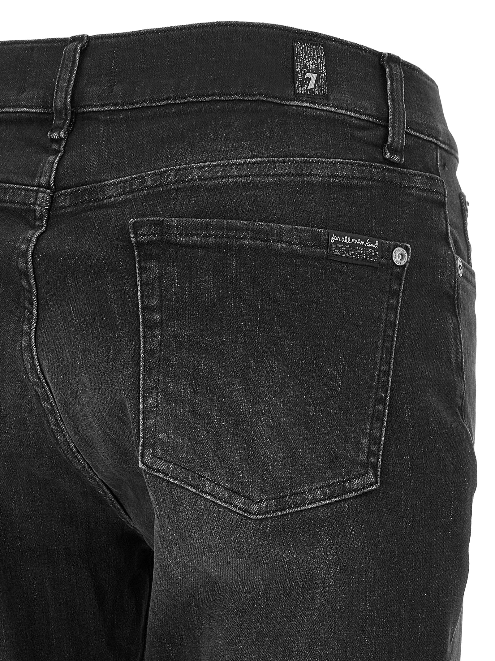 Discover the exquisite 7 For All Mankind Black Cotton Relaxed Fit Jeans, where luxurious craftsmanship meets effortless elegance, perfect for the discerning individual.