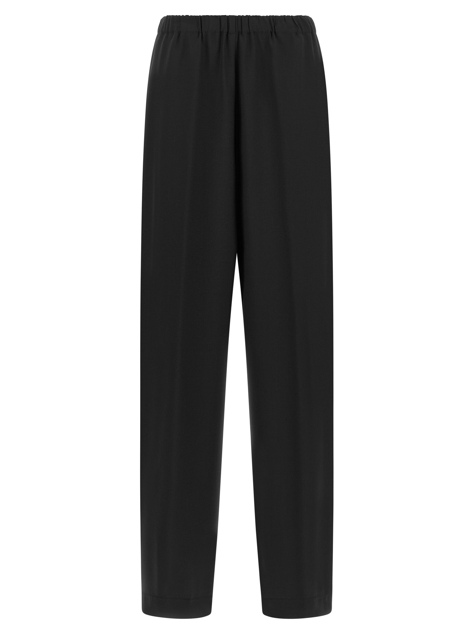 Elevate your elegance with Fabiana Filippi's Black Virgin Wool Casual Pants, crafted from luxurious bistretch wool for a fluid silhouette that embodies timeless sophistication.