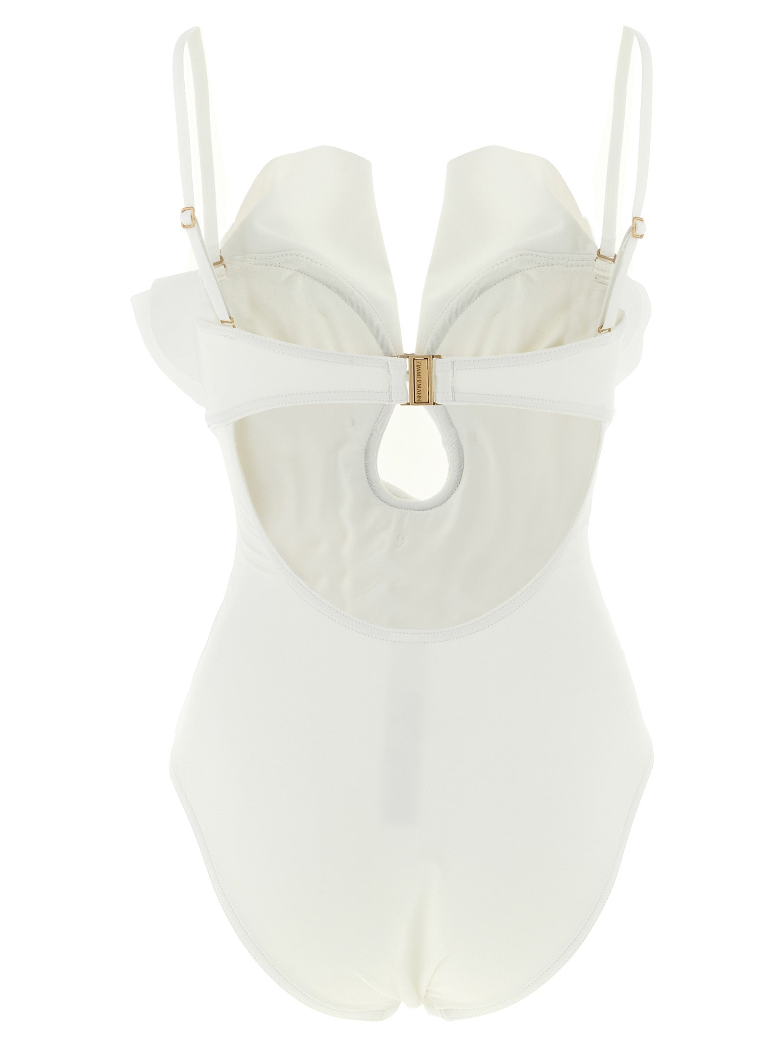 Zimmermann One-Piece Swimsuit - Haute Couture Elegance in White
