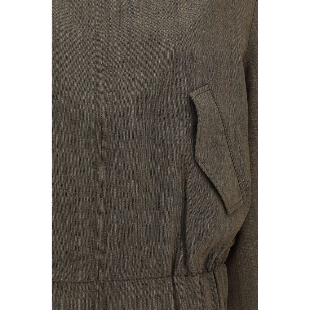 Ganni Bicolor Wool Bomber Jacket - Effortless Luxe Elegance