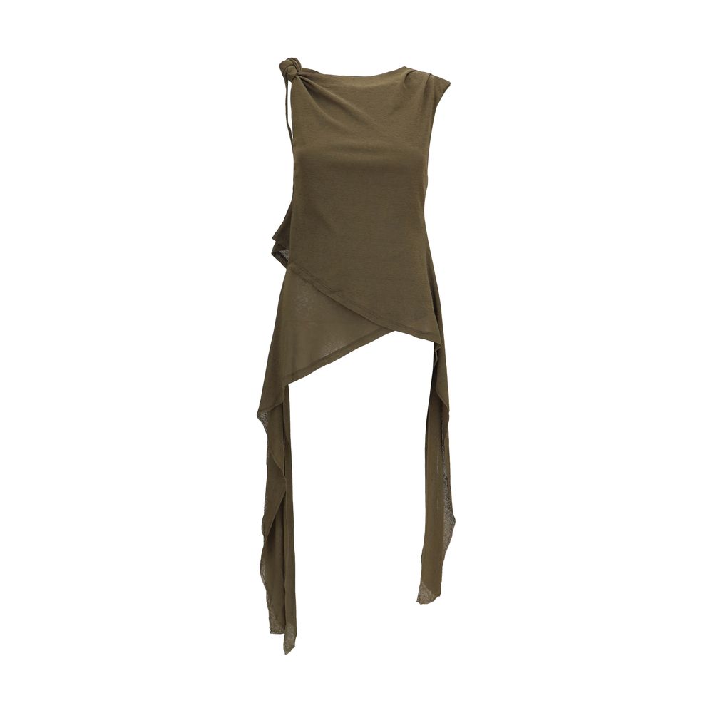 Ganni Bicolor Polyester Blouse - Sculptural Luxury Fashion