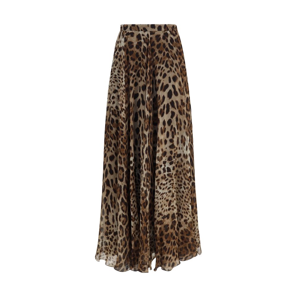 Experience the allure of the Dolce & Gabbana Beige Silk Long Skirt, a masterpiece of exquisite craftsmanship and luxurious silk, perfect for elevating any occasion.