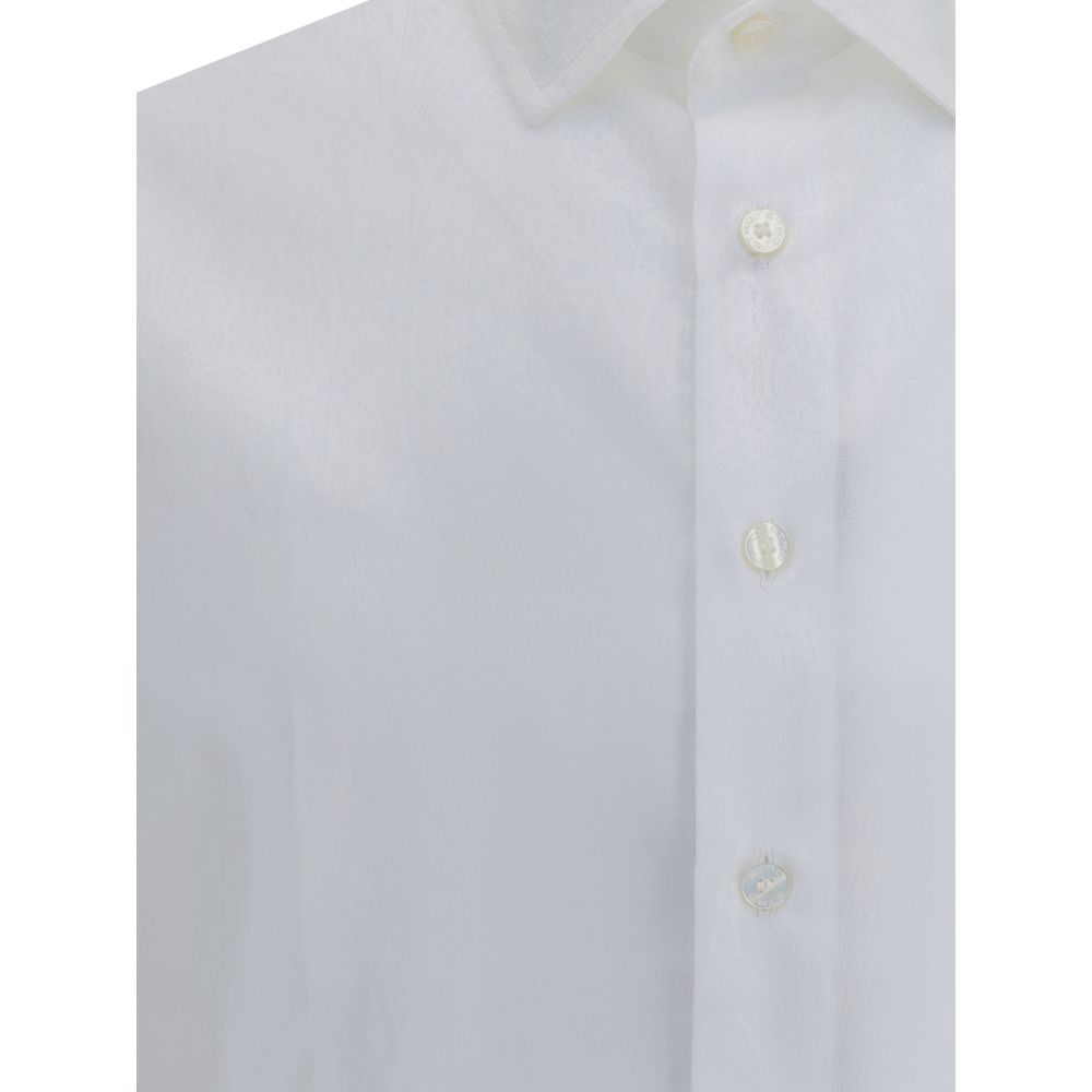 Etro White Cotton Dress Shirt - Timeless Luxury Elegance