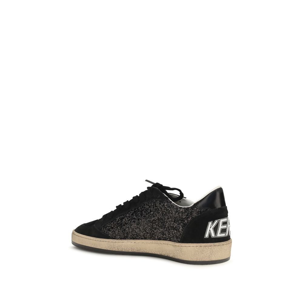 Golden Goose Black Calf Leather Low Top Sneakers - Luxury Elegance