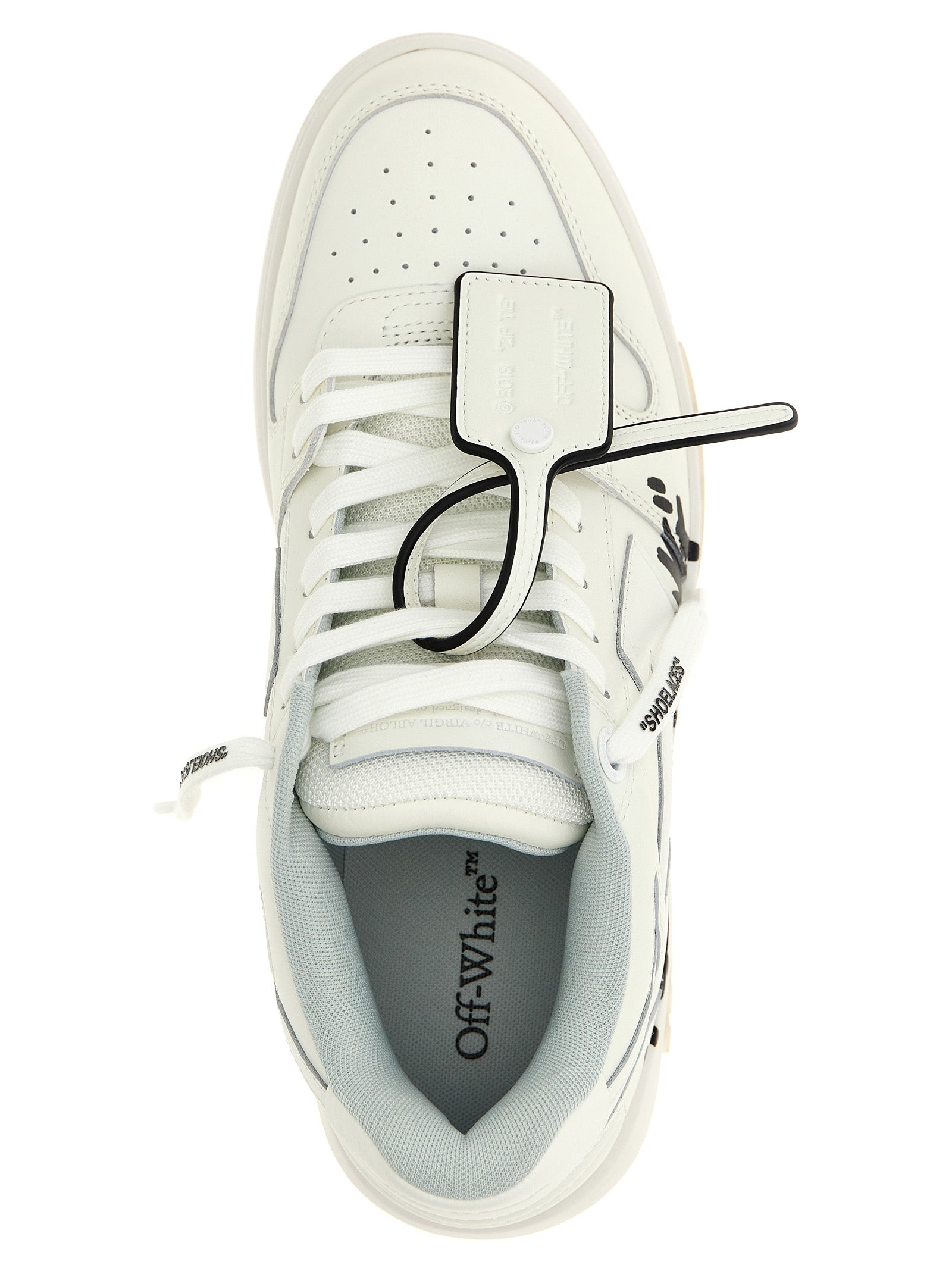 Discover the Off-White Bicolor Bovine Leather Sneakers, where exquisite craftsmanship meets urban elegance, perfect for the discerning individual seeking luxury and style.