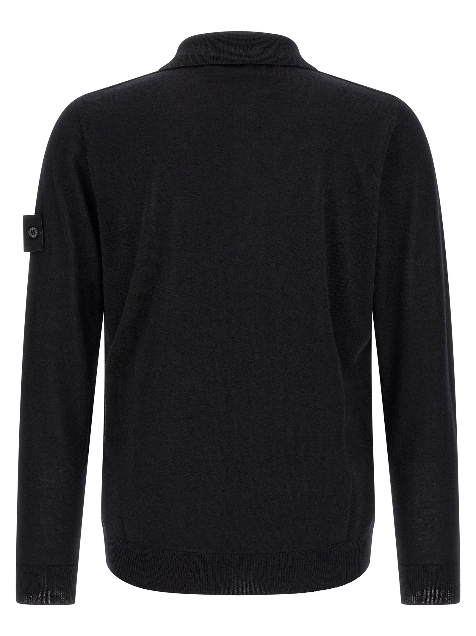 Stone Island Black Virgin Wool Cardigan