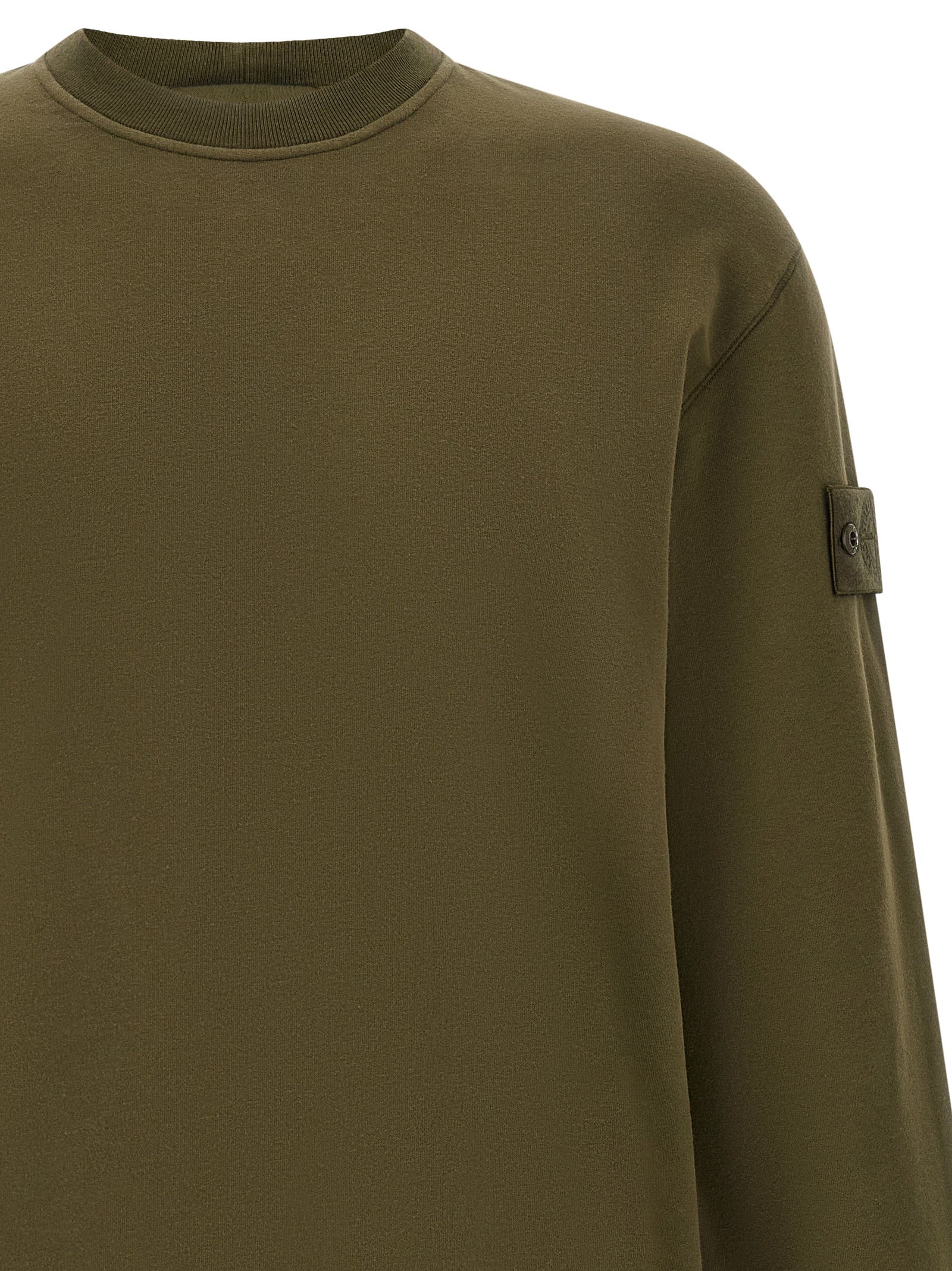 Elevate your wardrobe with the Stone Island Bicolor Cotton Sweatshirt, a luxurious blend of comfort and style crafted for the discerning individual.