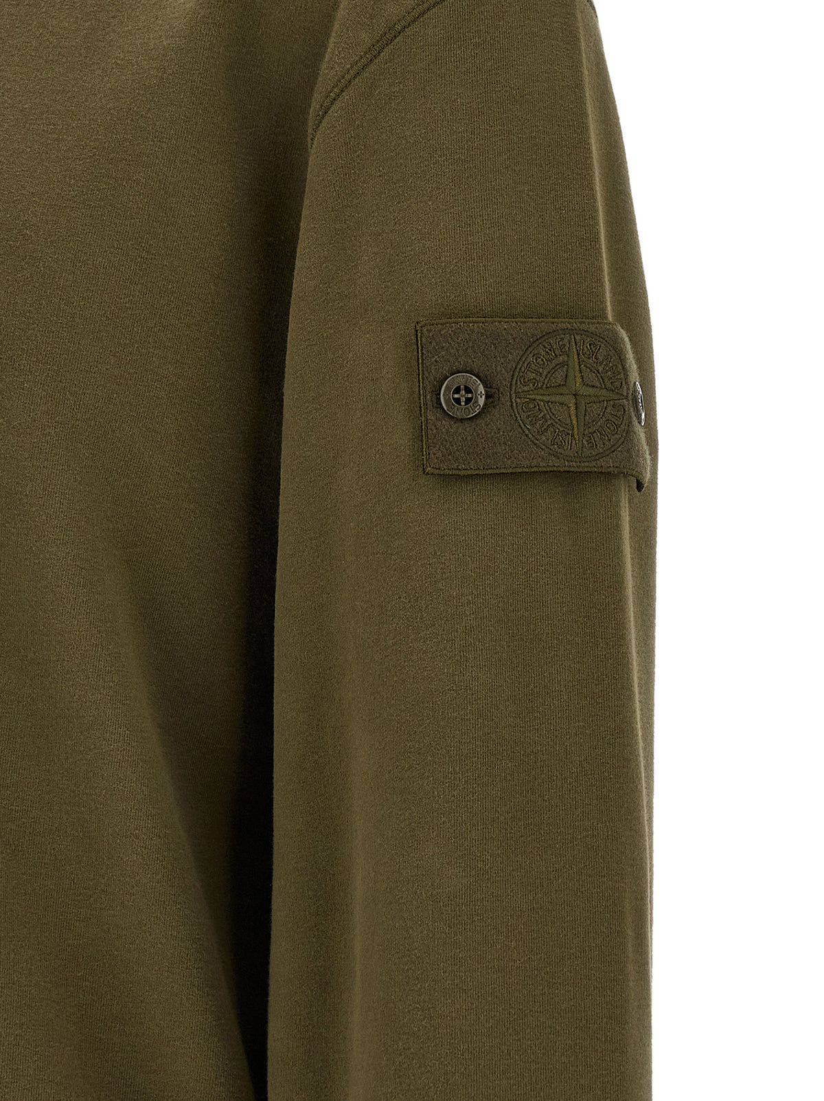 Indulge in the Stone Island Bicolor Cotton Sweatshirt, a fusion of luxury and comfort crafted from a premium cotton blend, perfect for the discerning individual.