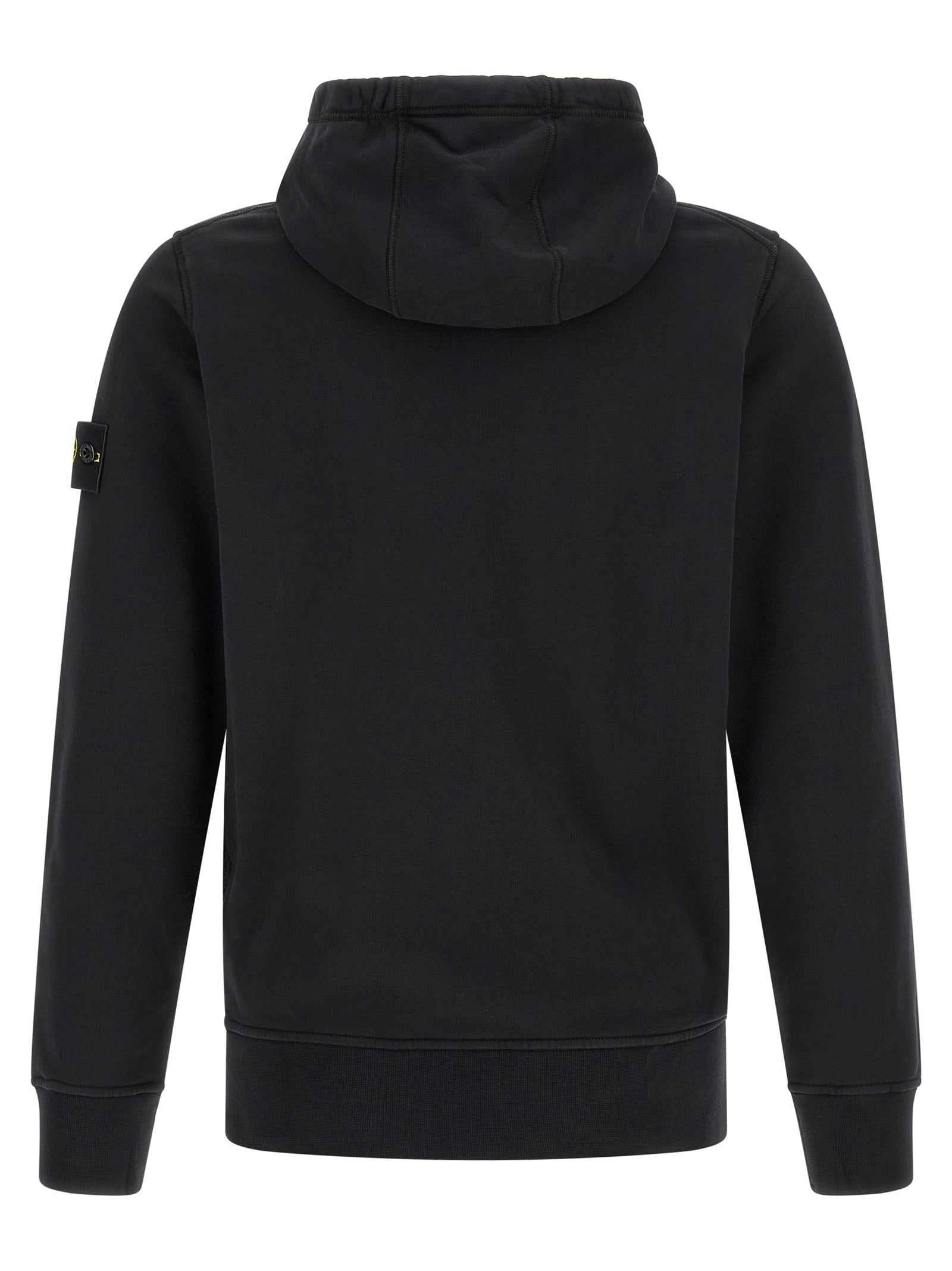 Discover the Stone Island Black Cotton Sweatshirt, a luxurious blend of sustainable organic cotton and refined craftsmanship, perfect for the discerning individual.