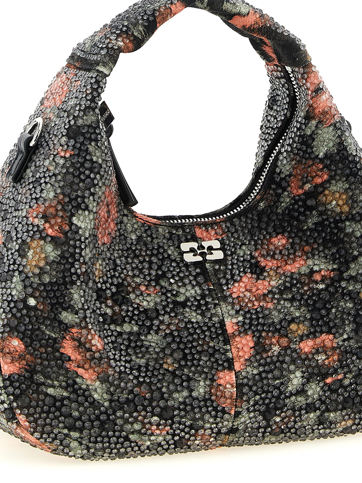 Ganni Hobo Mini Flowers Handbag - Sustainable Luxury Elegance