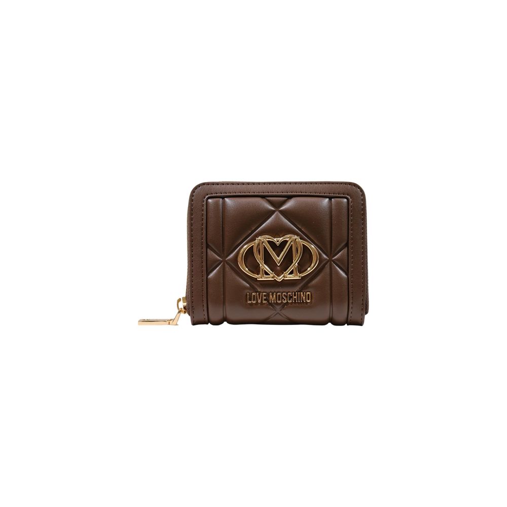Love Moschino Brown Polyethylene Wallet - Luxurious Elegance