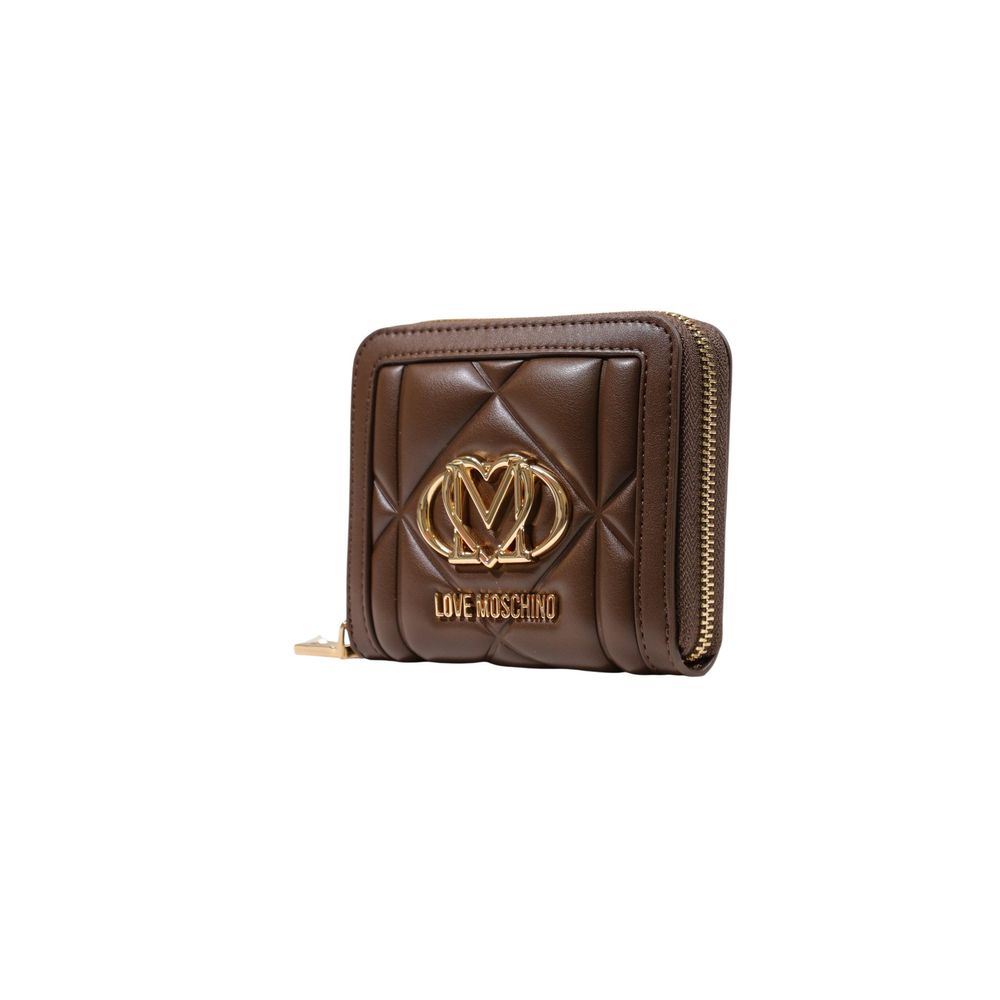 Love Moschino Brown Polyethylene Wallet - Luxurious Elegance