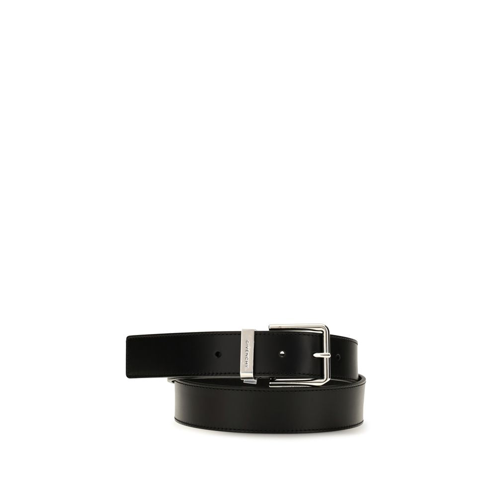 Givenchy Black Calf Leather Bos Taurus Belt - Timeless Luxury
