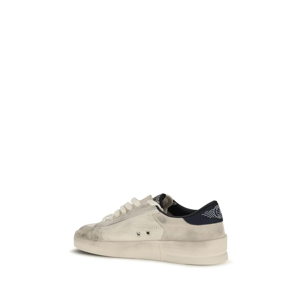 Golden Goose Beige Calf Leather Athletic Sneakers - Luxury Footwear