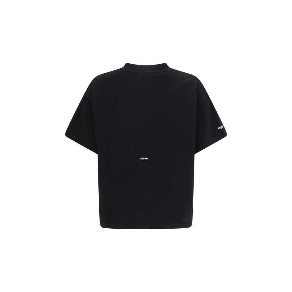 Represent Black Cotton T-Shirt - Elevate Your Wardrobe Elegance