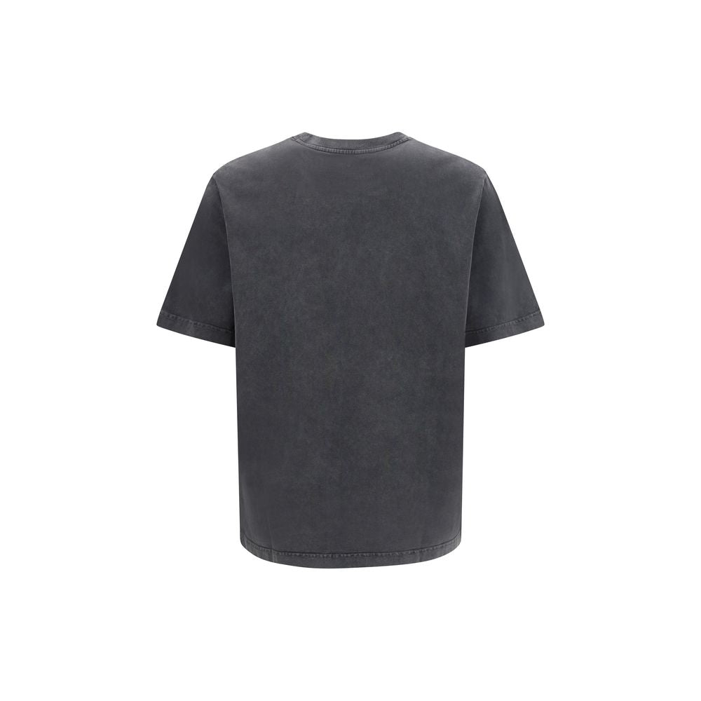 Experience the allure of Maison Kitsuné's Gray Cotton T-Shirt, crafted from premium faded cotton jersey, blending effortless elegance with timeless sophistication.
