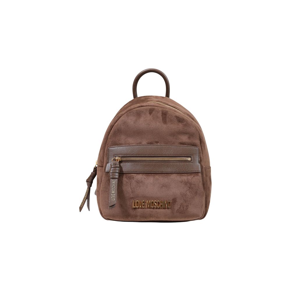 Elevate your style with the Love Moschino Brown Polyester Backpack, a luxurious blend of elegance and practicality, perfect for the modern connoisseur.