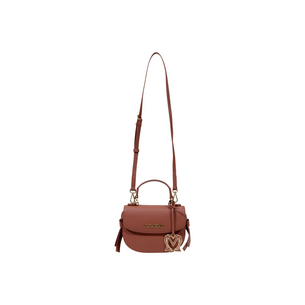 Indulge in the Love Moschino Brown Polyethylene Handbag, a masterpiece of refined elegance and contemporary style, crafted for those who embody sophistication.