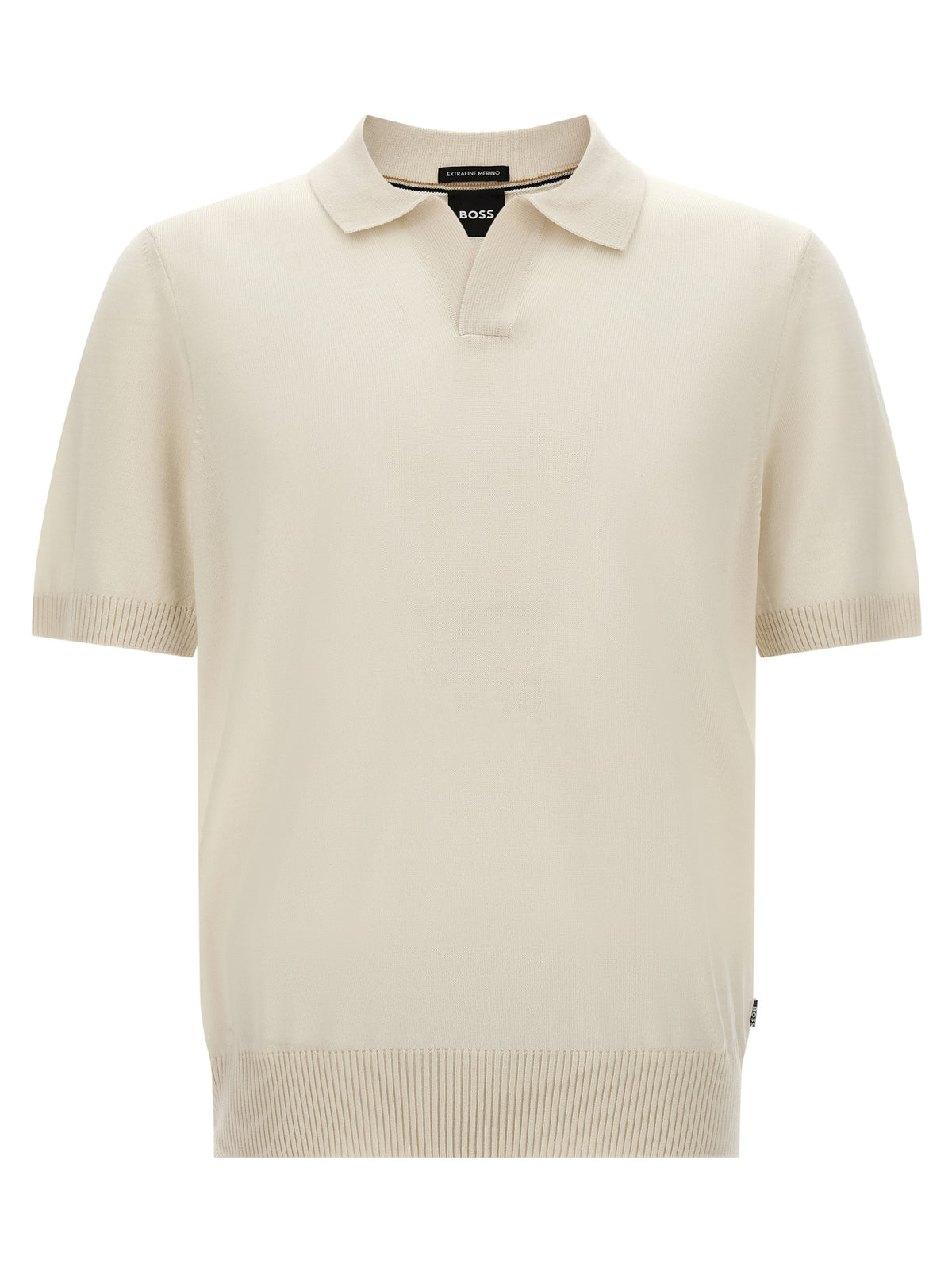 Elevate your style with the HUGO BOSS White Virgin Wool Polo Shirt, a timeless luxury crafted from pure virgin wool, embodying sophistication and effortless elegance.
