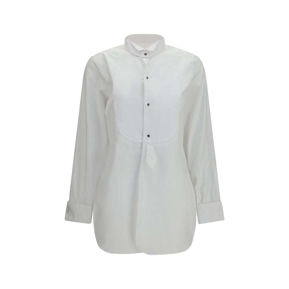 Discover the Maison Margiela White Cotton Dress Shirt, a masterpiece of exquisite craftsmanship and timeless elegance, perfect for elevating your sophisticated wardrobe.