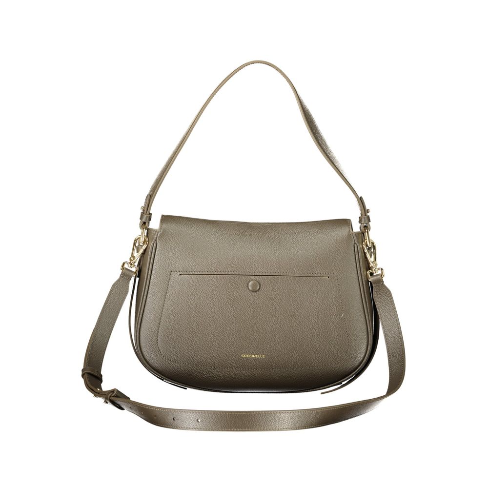 Elevate your elegance with the Coccinelle Brown Leather Handbag, a timeless masterpiece crafted for those who embody luxury and sophistication.