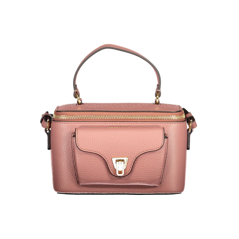 Coccinelle Pink Leather Handbag - Timeless Elegance Redefined