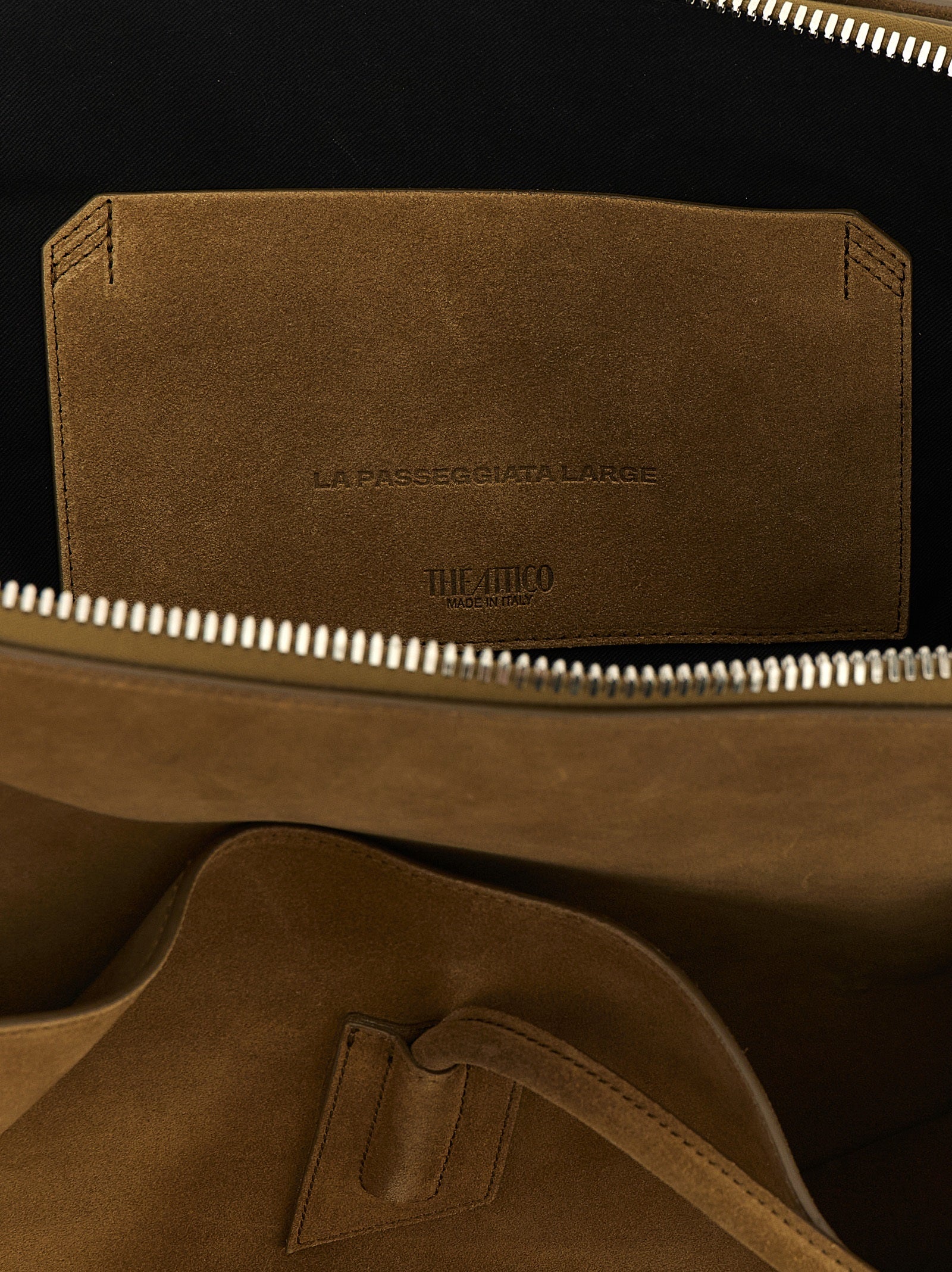 Discover the allure of The Attico's La Passeggiata Large Brown Calfskin Shoulder Bag, where exquisite craftsmanship meets timeless elegance, perfect for the discerning connoisseur.