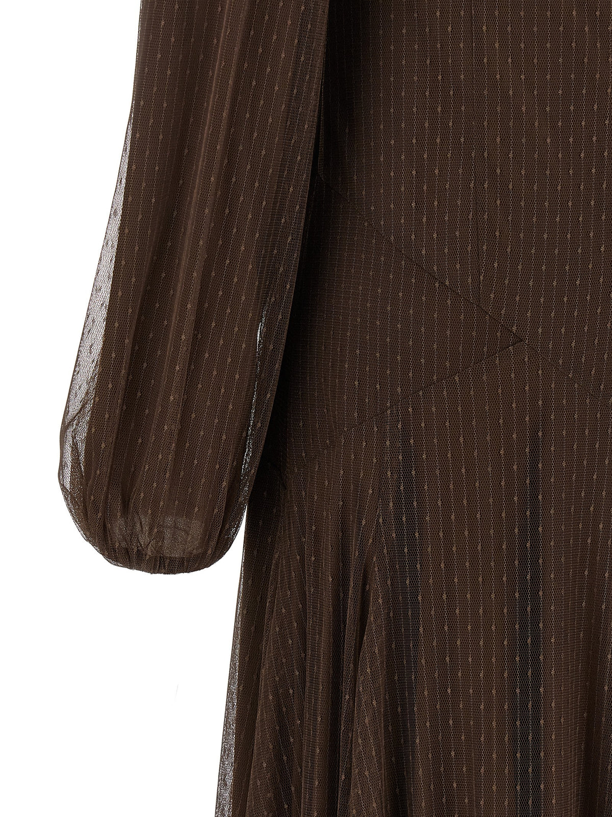 Twinset Brown Long Dress - Timeless Elegance in Luxurious Tulle
