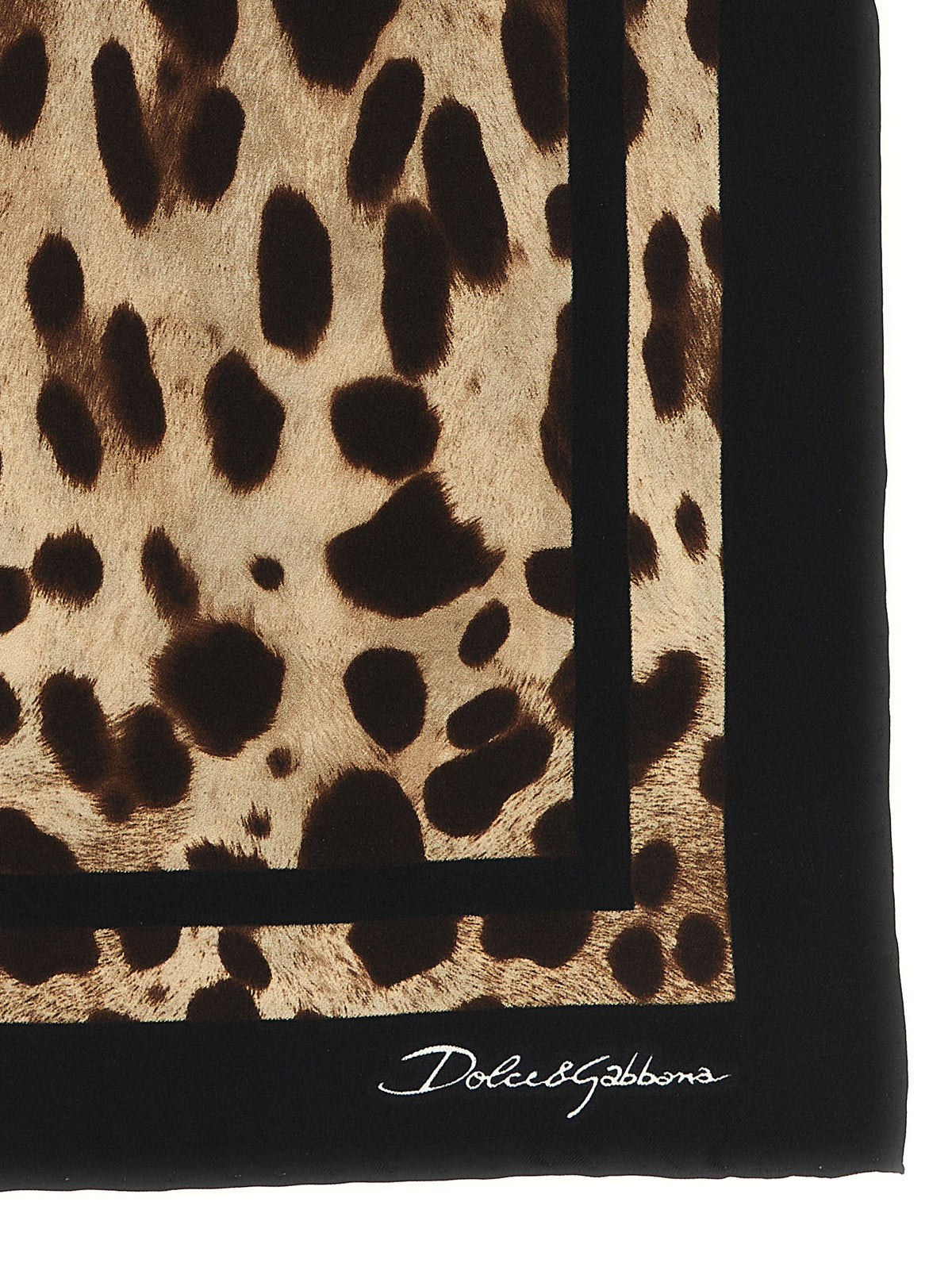 Dolce & Gabbana Brown Silk Scarf - Timeless Luxury Accessory