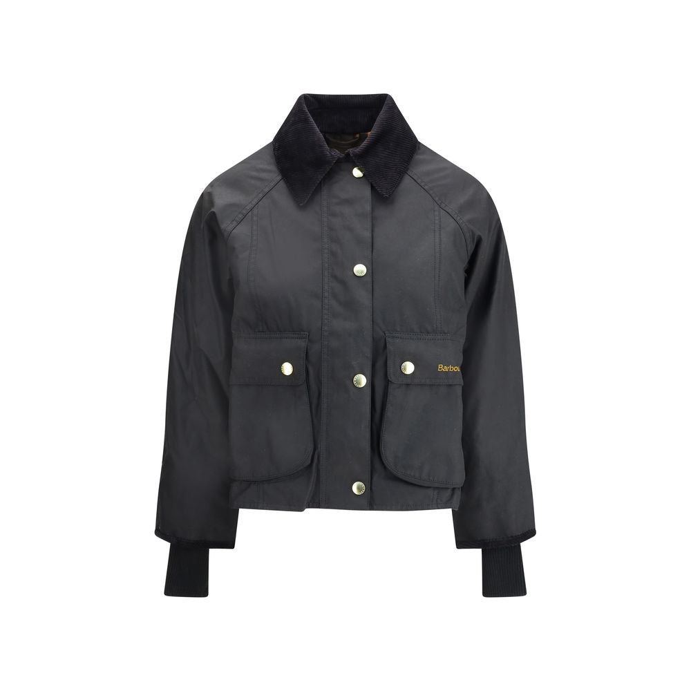 Barbour Black Cotton Full-Length Jacket - Luxury Redefined
