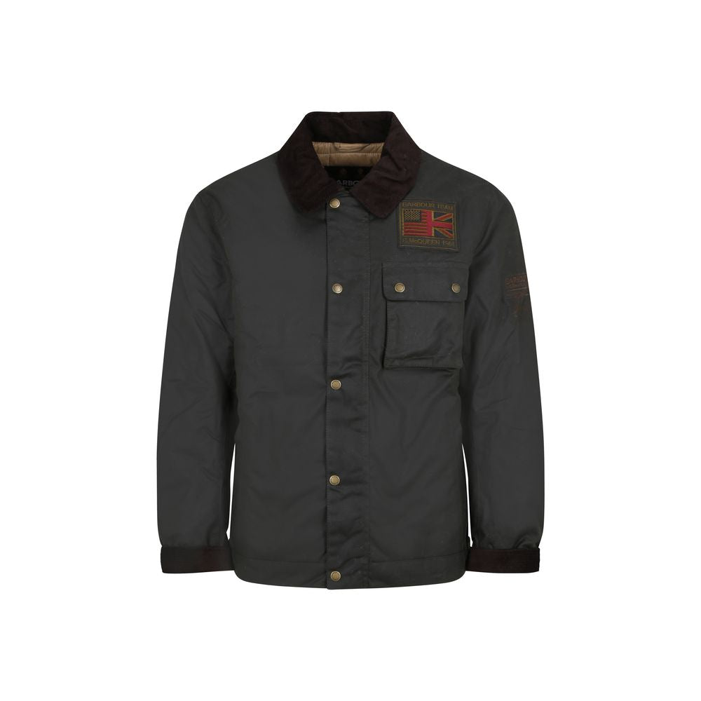Elevate your wardrobe with the Barbour International Bicolor Cotton Coat, a blend of timeless elegance and modern sophistication crafted from 100% cotton for the discerning individual.