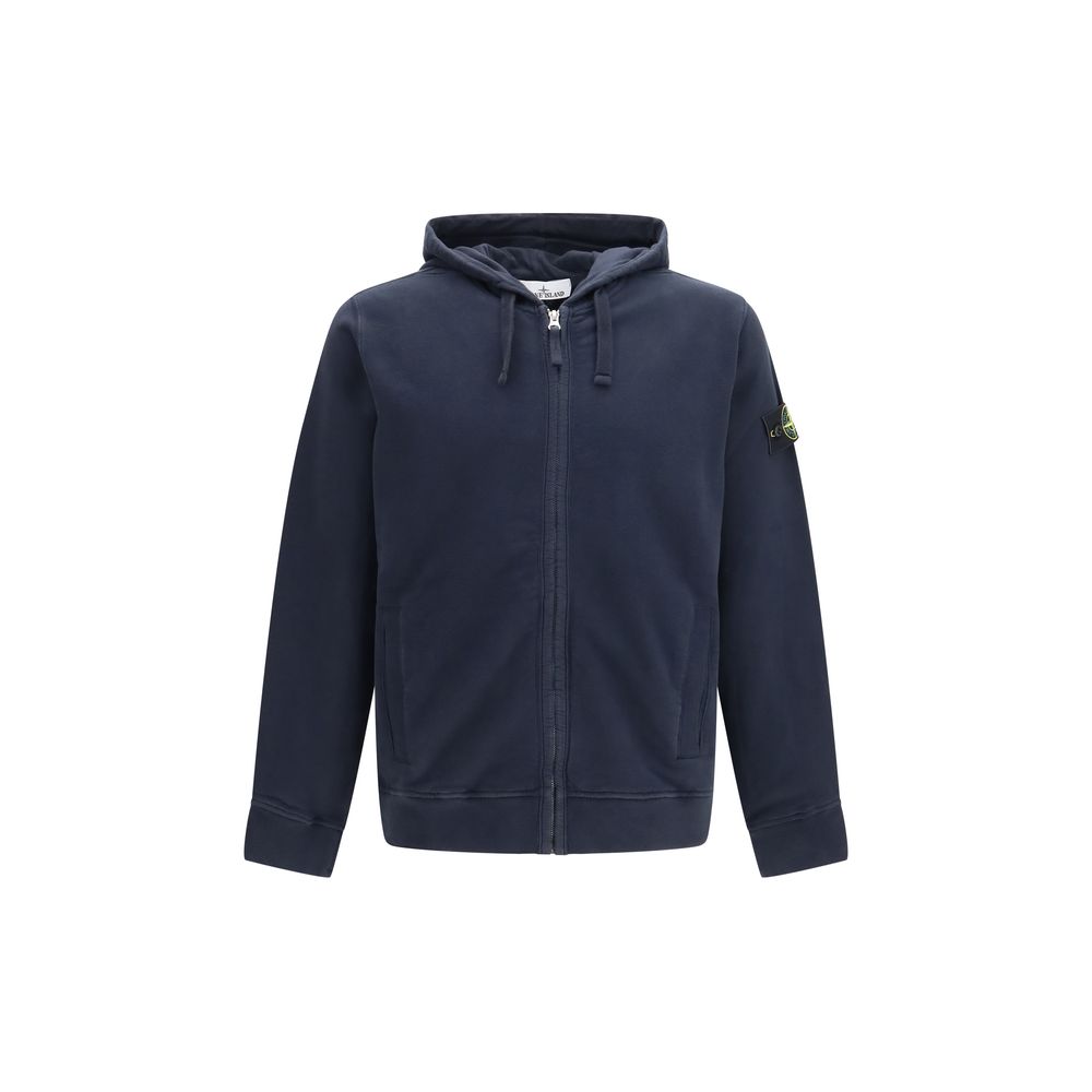 Stone Island Blue Cotton Sweatshirt - Timeless Luxury for All