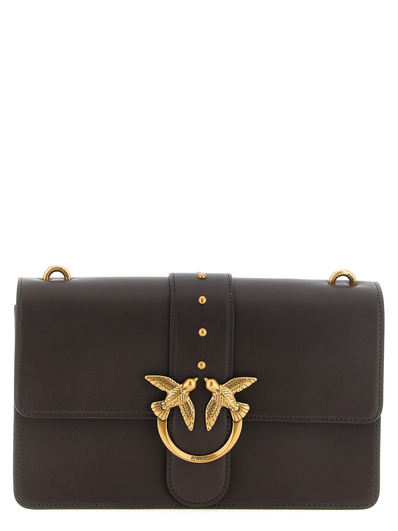 PINKO Brown Calfskin Crossbody Bag - Timeless Luxury Accessory